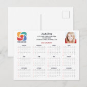 Custom Business Logo Company 2023 Agenda Briefkaart (Voorkant / Achterkant)