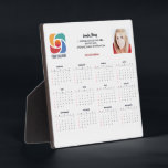 Custom Business Logo Company 2023 Agenda Fotoplaat<br><div class="desc">Dit moderne bedrijfskalender plaque wordt gemaakt met uw professionele bedrijfsnaam onder de agentennaam in chemische typografie die. Deze minimalistische zwarte en witte kalender kenmerkt uw logo en gepersonaliseerde foto. eigentijdse marketinginstrumenten voor een bedrijf in 2023. Geweldige zakelijke marketing.</div>