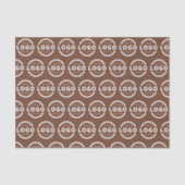Custom Business Logo Company Branded Brown Tissuepapier (Voorkant)