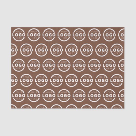 Custom Business Logo Company Branded Brown Tissuepapier (Voorkant)