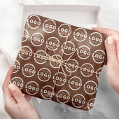 Custom Business Logo Company Branded Brown Tissuepapier