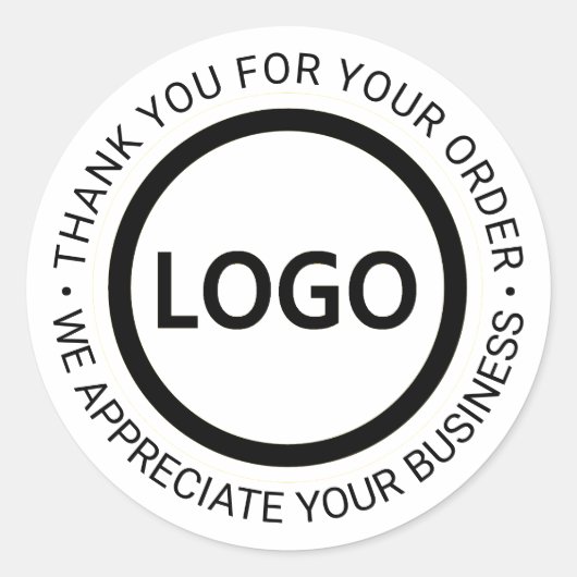 Custom Business Logo Company Branded Dank u CLA Ronde Sticker (Voorkant)