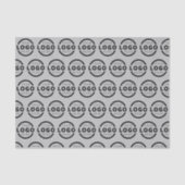 Custom Business Logo Company Branded Grey Tissuepapier (Voorkant)