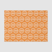 Custom Business Logo Company Branded Oranje Tissuepapier (Voorkant)