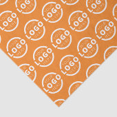 Custom Business Logo Company Branded Oranje Tissuepapier (Detail)