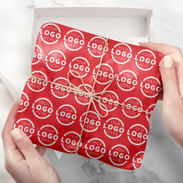 Custom Business Logo Company Branded Red Tissuepapier