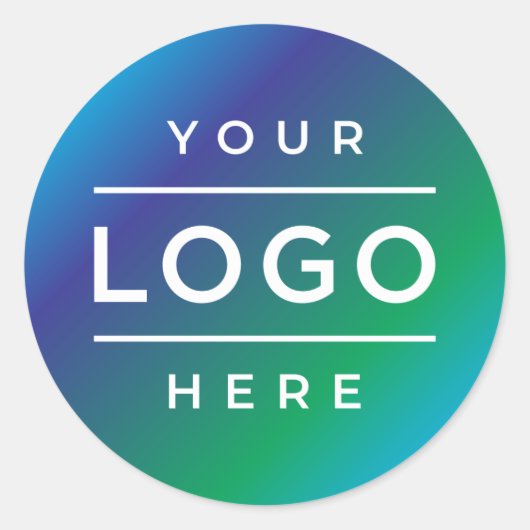 Custom Business Logo Company Branded Ronde Sticker (Voorkant)