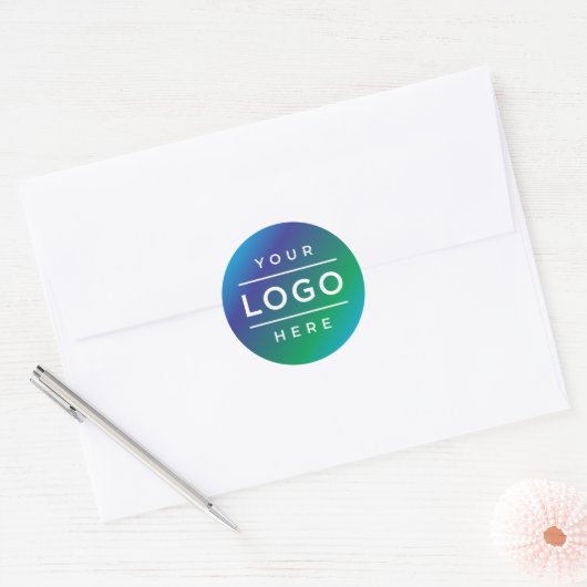 Custom Business Logo Company Branded Ronde Sticker (Envelop)