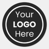 Custom Business Logo Company Branded Simple Ronde Sticker (Voorkant)