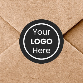 Custom Business Logo Company Branded Simple Ronde Sticker
