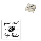 Custom Business Logo Company Design Eigen Online Rubberstempel (Gestempeld)