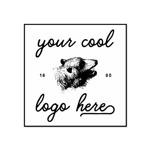 Custom Business Logo Company Design Eigen Online Rubberstempel (Afrduk)