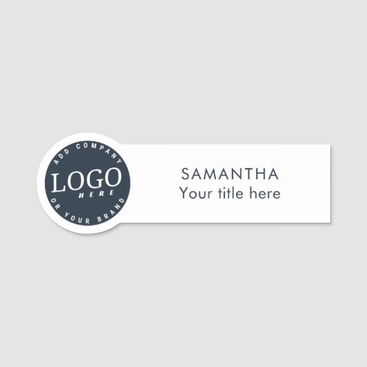 Custom Business Logo Company Employee Naamplaatje (Voorkant)