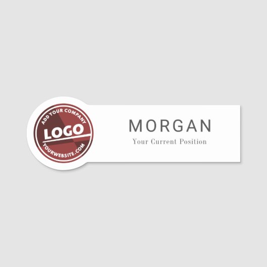 Custom Business Logo Company Employee Naamplaatje (Voorkant)