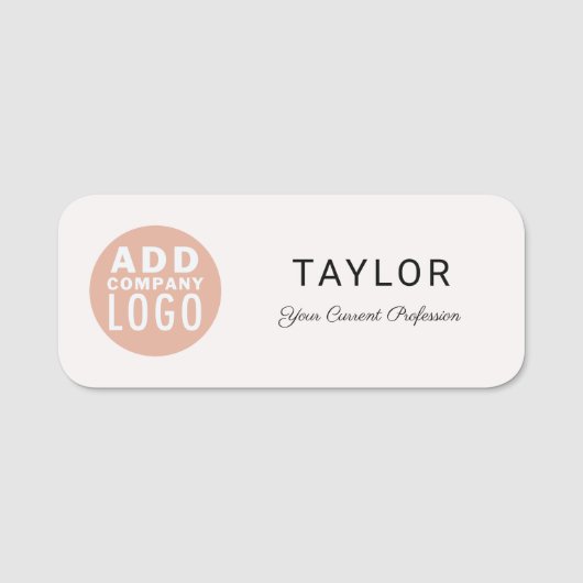 Custom Business Logo Company Employee Naamplaatje (Voorkant)