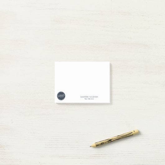 Custom Business Logo Company Employee Post-it® Notes (Op bureau)