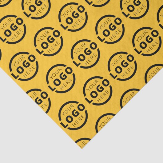 Custom Business Logo Company, gele Tissuepapier (Detail)