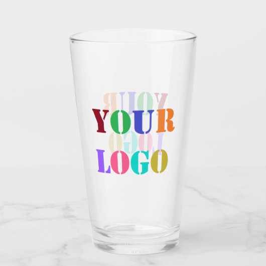 Custom Business Logo Company Glass Sjabloon Glas (Achterkant)