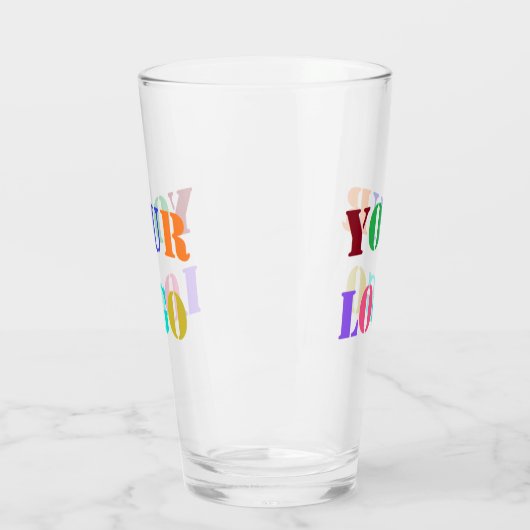 Custom Business Logo Company Glass Sjabloon Glas (Links)