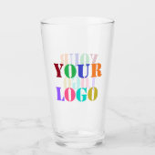 Custom Business Logo Company Glass Sjabloon Glas (Voorkant)