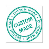 Custom Business Logo Company Green Zelfinktende Stempel (Design)