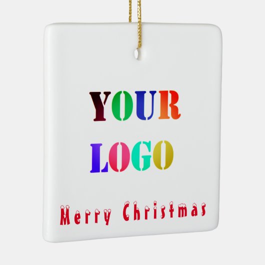 Custom Business Logo Company Kerst Ornament (Rechts)
