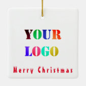 Custom Business Logo Company Kerst Ornament (Achterkant)