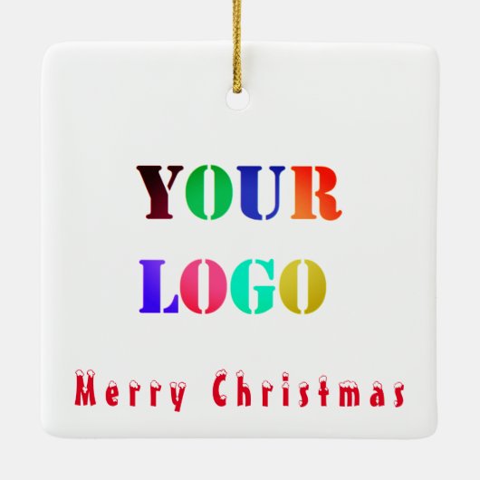 Custom Business Logo Company Kerst Ornament (Achterkant)