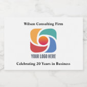 Custom Business Logo Company Marketing Mini Sparkling Wijnetiket (Enkel label)