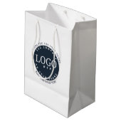Custom Business Logo Company met tekst Medium Cadeauzakje (Achterkant Gekanteld)