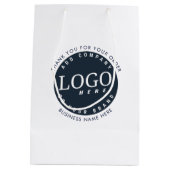 Custom Business Logo Company met tekst Medium Cadeauzakje (Achterkant)