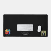 Custom Business Logo Company Minimalist Zwart Bureaumat (Keyboard & Muis)