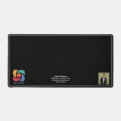 Custom Business Logo Company Minimalist Zwart Bureaumat (Voorkant)
