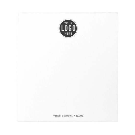 Custom Business Logo Company Name Notitieblok (Voorkant)