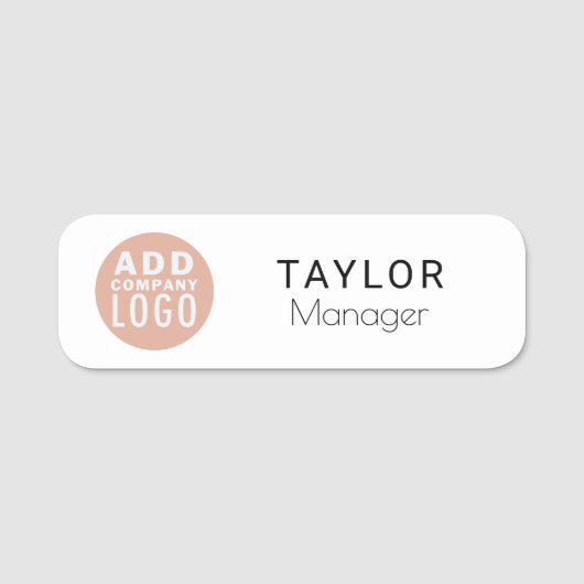 Custom Business Logo Company Office Manager Naamplaatje (Voorkant)