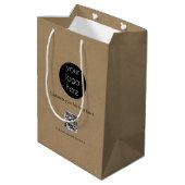Custom Business Logo Company Promotion Kraft Medium Cadeauzakje (Achterkant Gekanteld)
