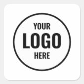 Custom Business Logo Company Vierkante Sticker (Voorkant)