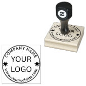 Custom Business Logo & Company-website Name Design Rubberstempel (Gestempeld)