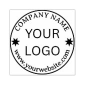 Custom Business Logo & Company-website Name Design Rubberstempel (Afrduk)