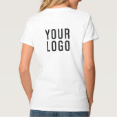 Custom Business Logo Company Wit Promotioneel T-shirt (Achterkant)