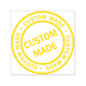 Custom Business Logo Company Yellow Zelfinktende Stempel (Design)