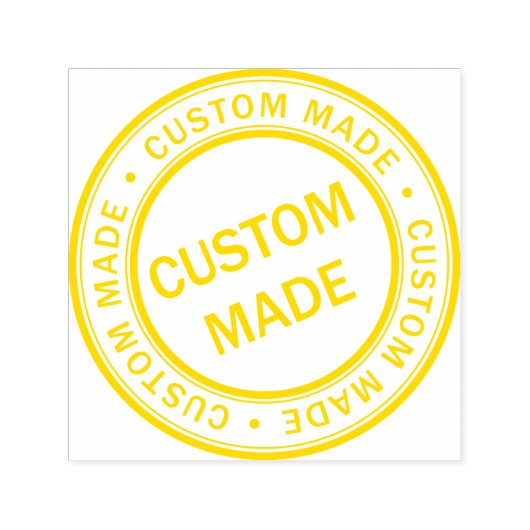 Custom Business Logo Company Yellow Zelfinktende Stempel (Design)