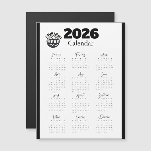 Custom Business Logo Corporate 2026 Calander (Voorkant / Achterkant)