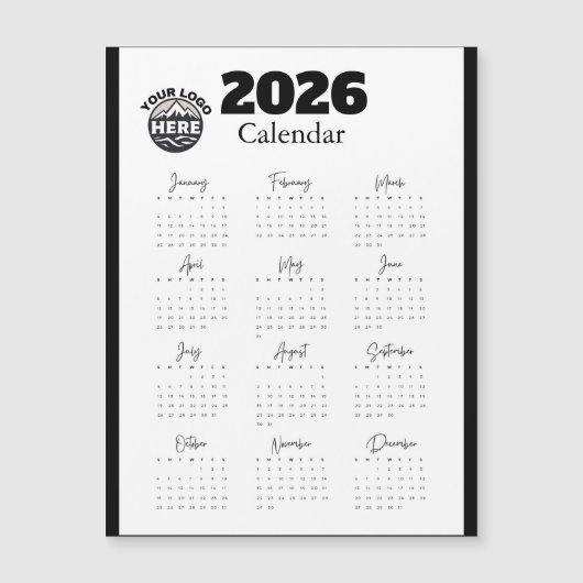 Custom Business Logo Corporate 2026 Calander (Voorkant)