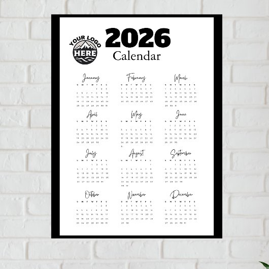 Custom Business Logo Corporate 2026 Calander