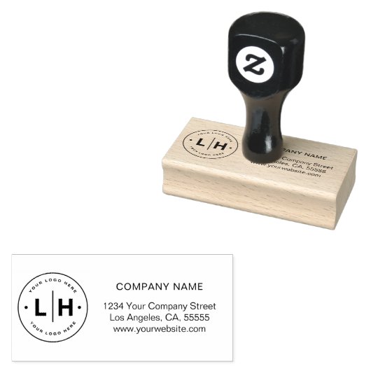 Custom Business Logo Corporate Branding Rubberstempel (Gestempeld)