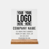 Custom Business Logo Corporate Company Modern Cool Acryl Bord (Voorkant)