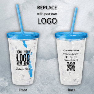 Custom Business Logo Corporate Company Modern Cool Acryl Drinkbeker