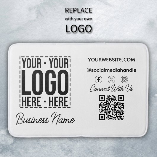 Custom Business Logo Corporate Company Modern Cool Badmat
