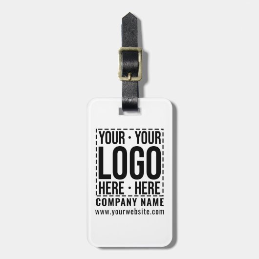 Custom Business Logo Corporate Company Modern Cool Bagagelabel (Voorkant verticaal)